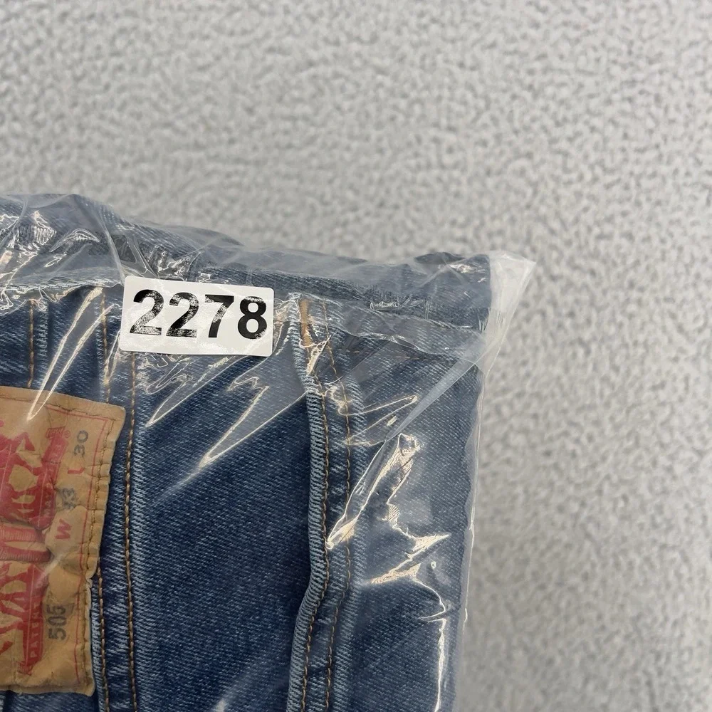 Levi's 505 Regular Fit Jeans Men's W33 L30 Blue Stretch Denim